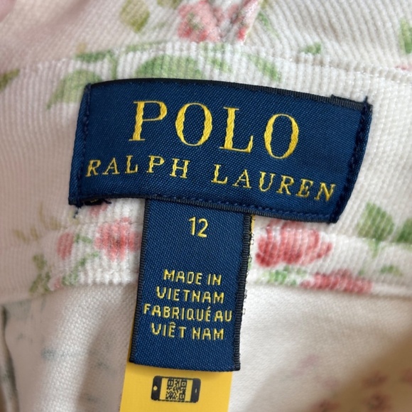 Polo Ralph Lauren Floral Corduroy Overall Dress 12 Cottage Preppy School READ - Picture 6 of 11